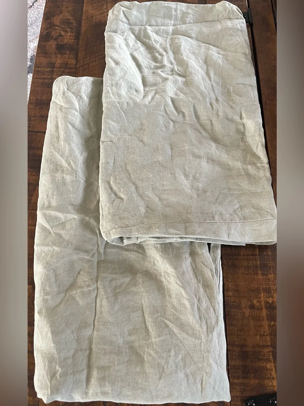 Quince European Linen Pillowcase Set, King (Willowleaf)